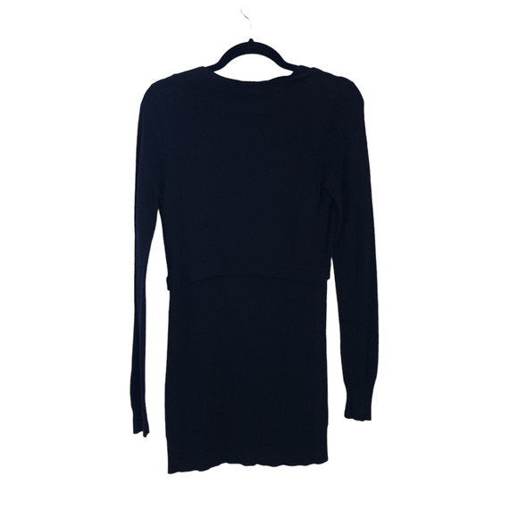 Adam Lippes Cardigan XS Black Angora Blend Knit Button Up Tunic Sweater Top - Picture 5 of 7